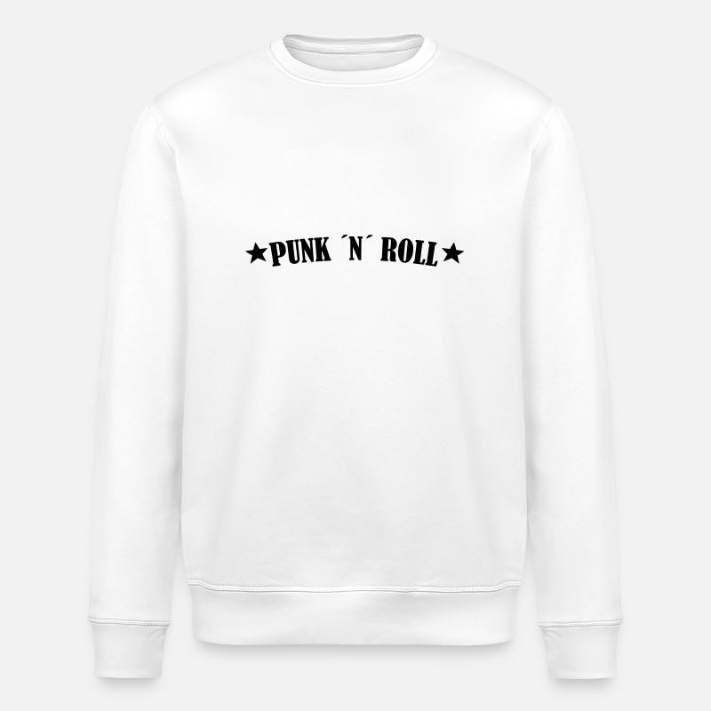 punk n roll - Stanley/Stella ROLLER Unisex Organic Sweatshirt - white