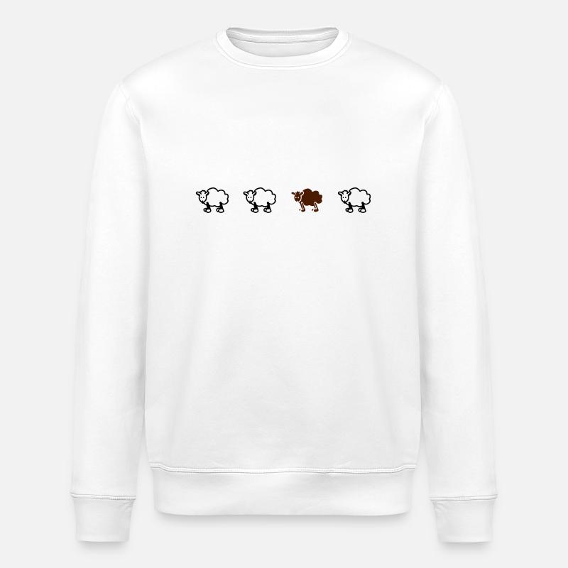 sheeps_1_f2 - Stanley/Stella Unisex Bio-Sweatshirt ROLLER - Weiß