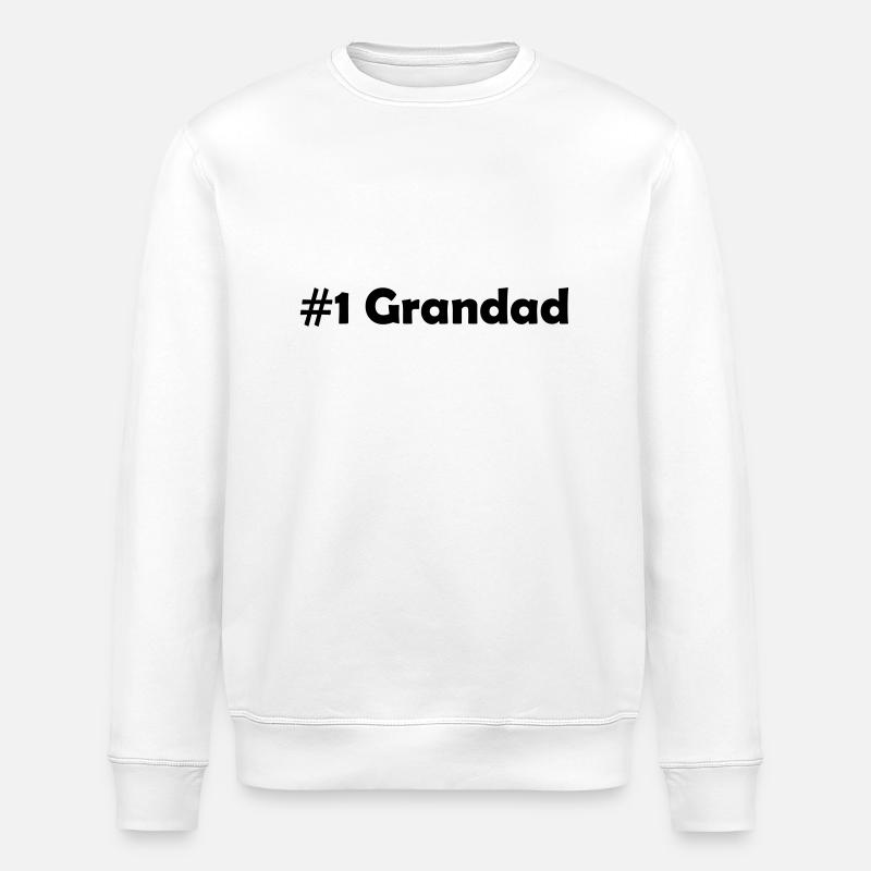#1 grandad - Stanley/Stella ROLLER Unisex Organic Sweatshirt - white