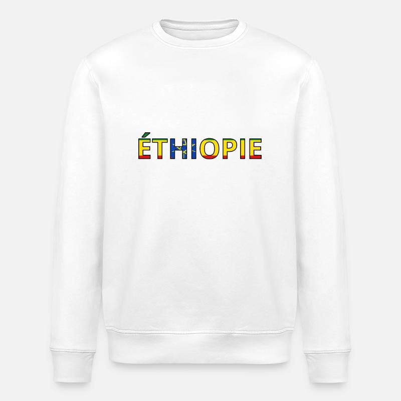 Drapeau éthiopie - Sweat bio ROLLER Stanley/Stella Unisexe - blanc