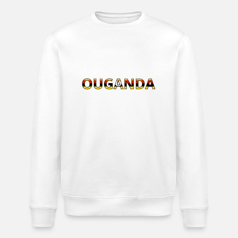 Drapeau Ouganda - Sweat bio ROLLER Stanley/Stella Unisexe - blanc