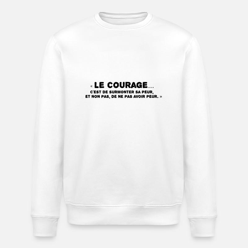 Le courage - Sweat bio ROLLER Stanley/Stella Unisexe - blanc