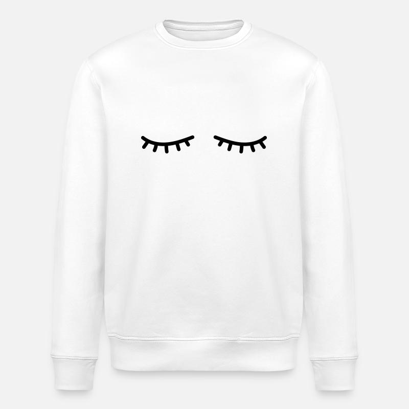 Geschlossene Augen - Stanley/Stella Unisex Bio-Sweatshirt ROLLER - Weiß