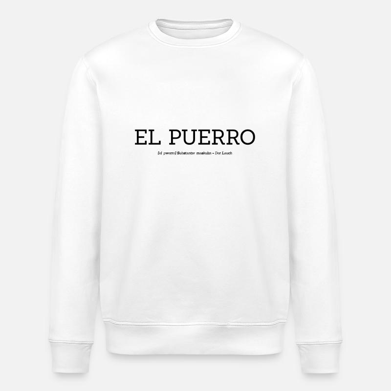 El Puerro - Der Lauch - Stanley/Stella Unisex Bio-Sweatshirt ROLLER - Weiß