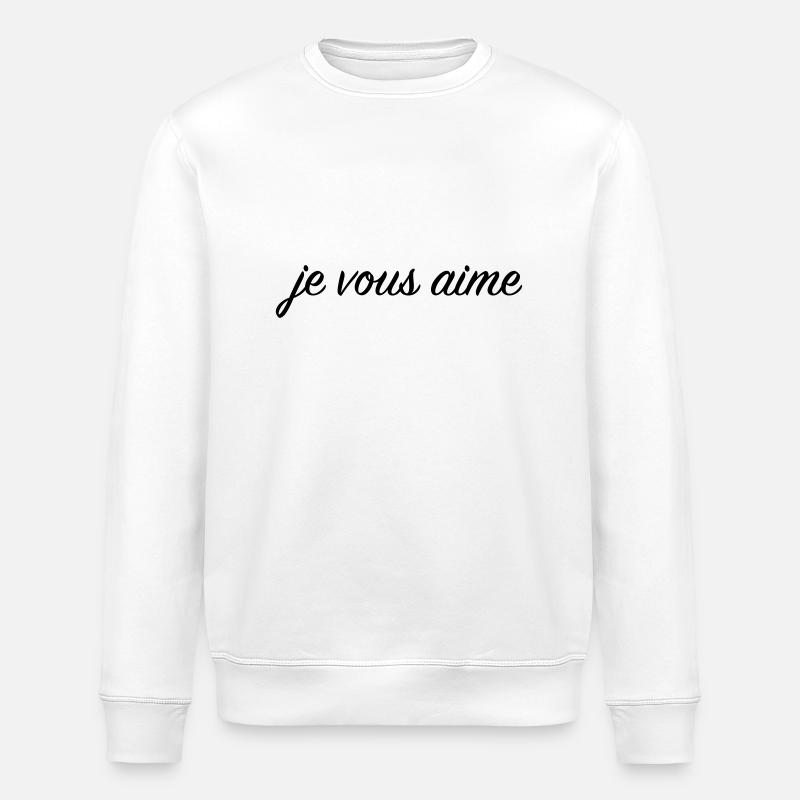 Je vous aime - Sweat bio ROLLER Stanley/Stella Unisexe - blanc