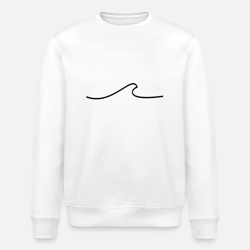 WAVE minimalistic - Stanley/Stella Unisex Bio-Sweatshirt ROLLER - Weiß