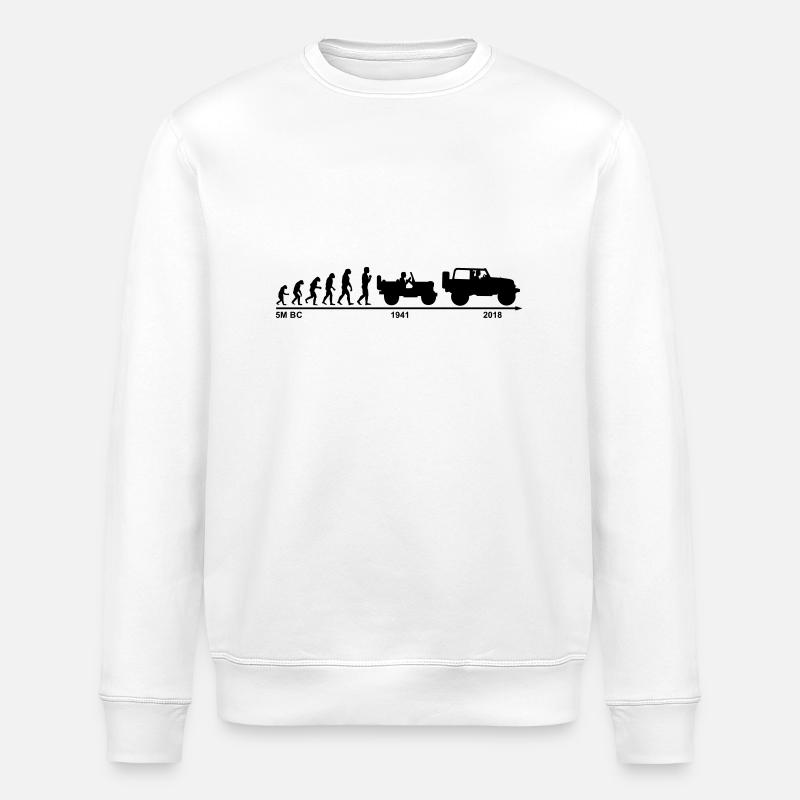 jeep evolution - Stanley/Stella Unisex Bio-Sweatshirt ROLLER - Weiß