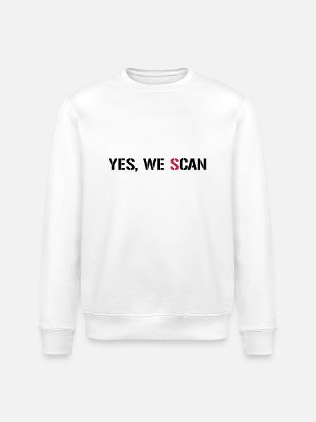 Yes, We Scan NSA PRISM - Stanley/Stella ROLLER Unisex Organic Sweatshirt - white