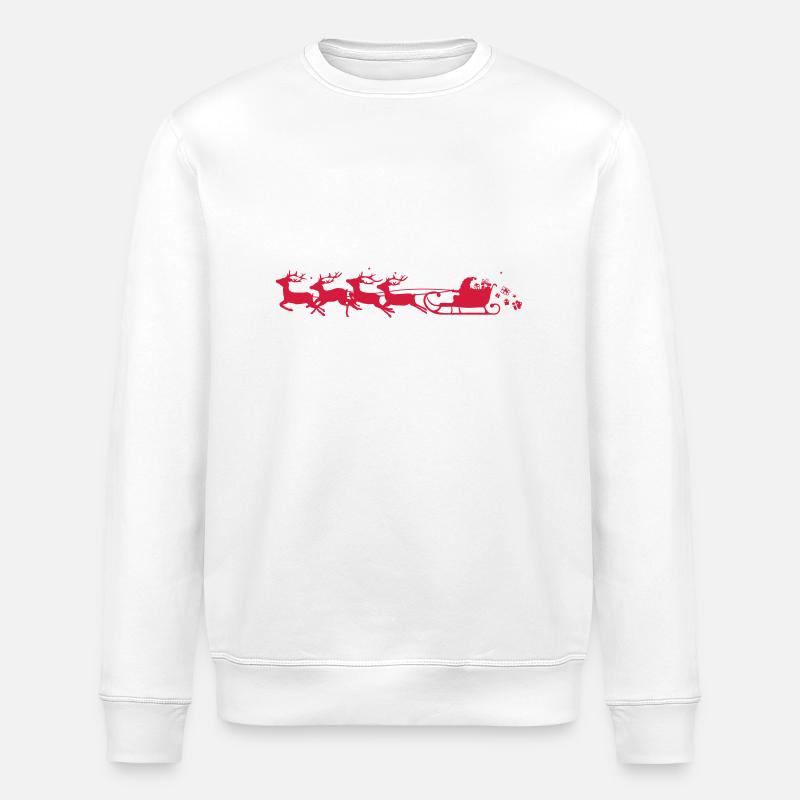 Weihnachten - Schlitten Geschenke - Stanley/Stella Unisex Bio-Sweatshirt ROLLER - Weiß