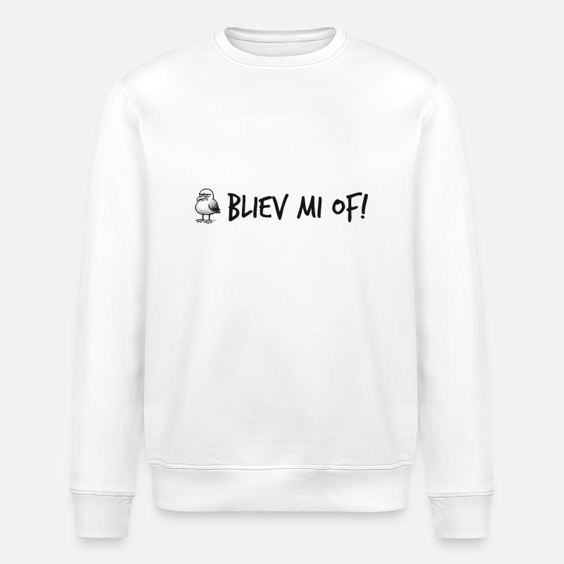 Genervte Möwe – Bliev mi of! - Stanley/Stella Unisex Bio-Sweatshirt ROLLER - Weiß