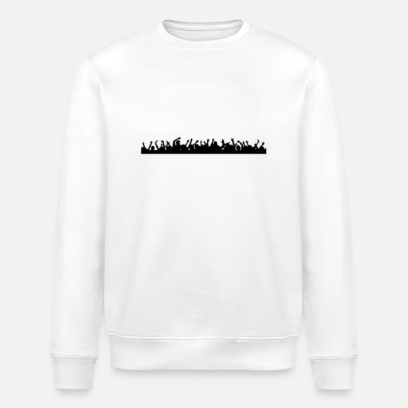 crowd_people - Stanley/Stella ROLLER Unisex Organic Sweatshirt - white