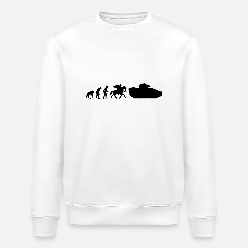 L'évolution de la guerre - Sweat bio ROLLER Stanley/Stella Unisexe - blanc