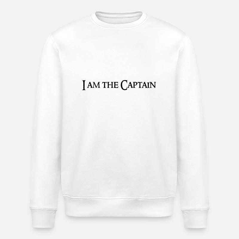 I am the captain - Stanley/Stella ROLLER Unisex Organic Sweatshirt - white