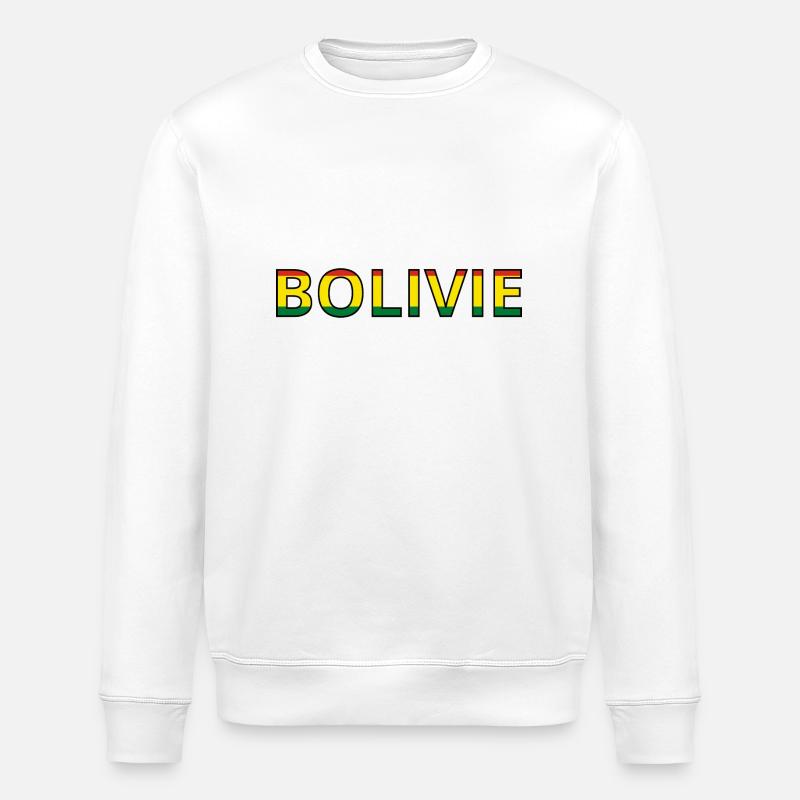 Drapeau Bolivie - Sweat bio ROLLER Stanley/Stella Unisexe - blanc