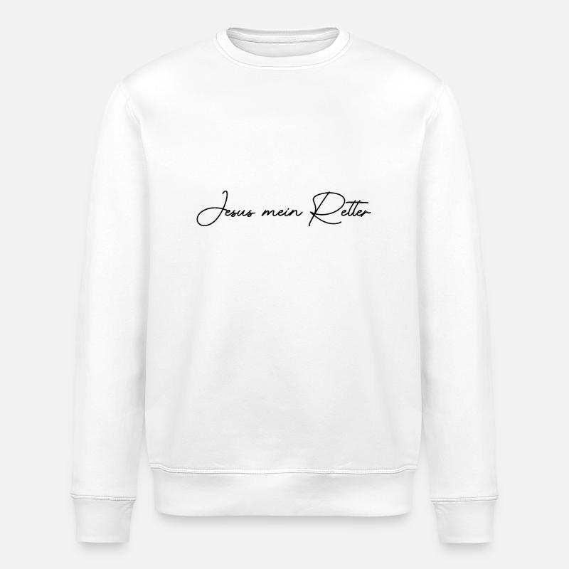 Jésus mon Sauveur - Sweat bio ROLLER Stanley/Stella Unisexe - blanc