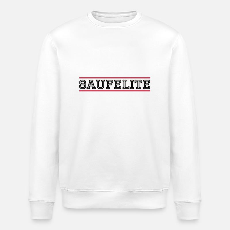 Saufelite - Stanley/Stella Unisex Bio-Sweatshirt ROLLER - Weiß