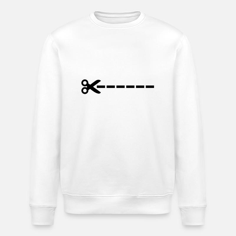 Scissors - Stanley/Stella ROLLER Unisex Organic Sweatshirt - white