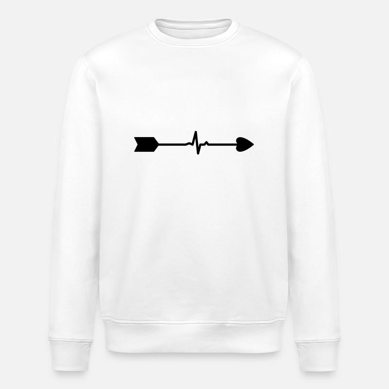 Pfeil mit Herz - Stanley/Stella Unisex Bio-Sweatshirt ROLLER - Weiß