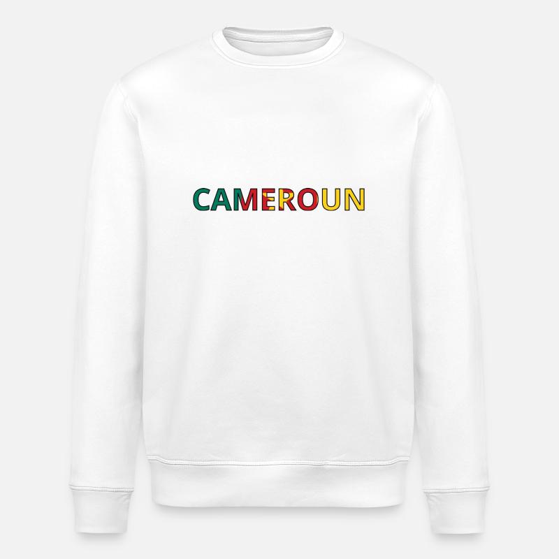 Flagge von Kamerun - Stanley/Stella Unisex Bio-Sweatshirt ROLLER - Weiß