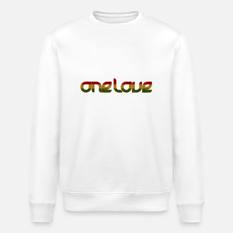 ridm one love rasta - Stanley/Stella Unisex Bio-Sweatshirt ROLLER - Weiß