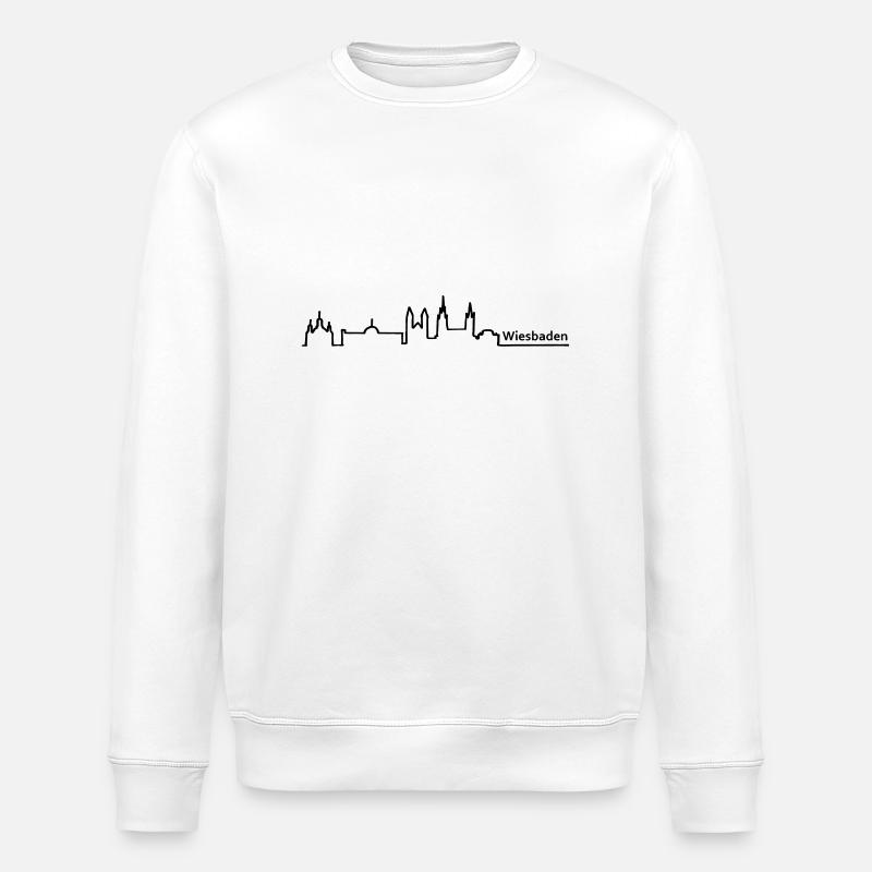 wiesbaden skyline - Stanley/Stella ROLLER Unisex Organic Sweatshirt - white