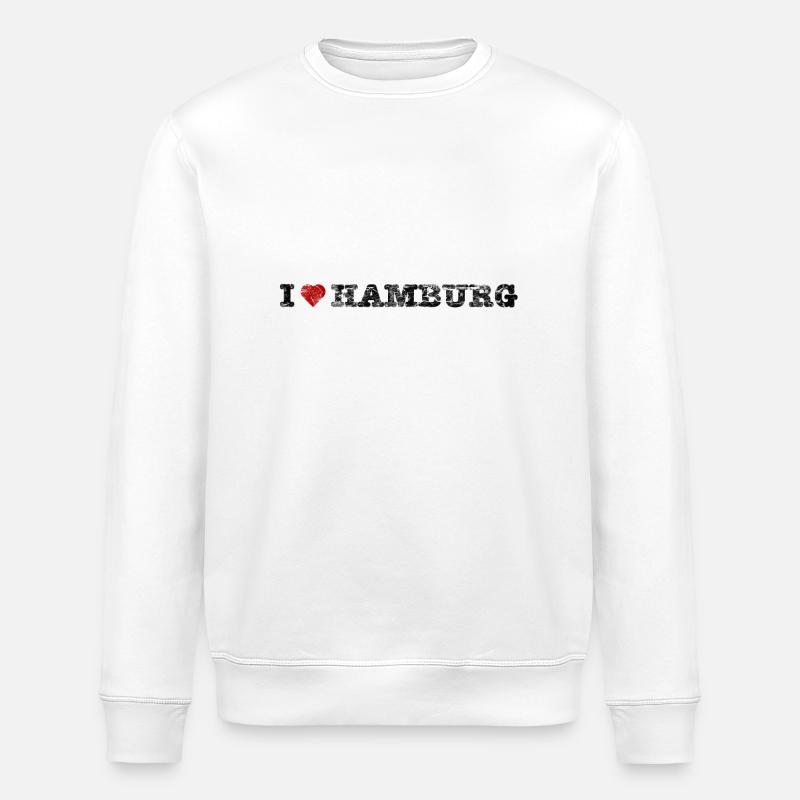 ilove_hamburg_quer - Sweat bio ROLLER Stanley/Stella Unisexe - blanc