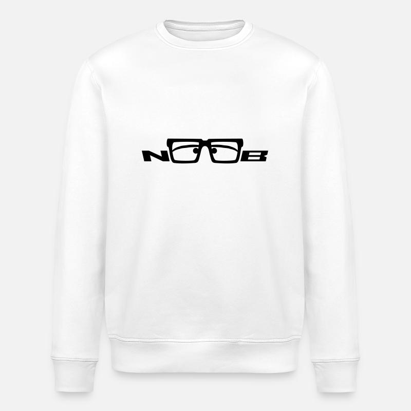 Noob verres visage comique Nerd - Sweat bio ROLLER Stanley/Stella Unisexe - blanc