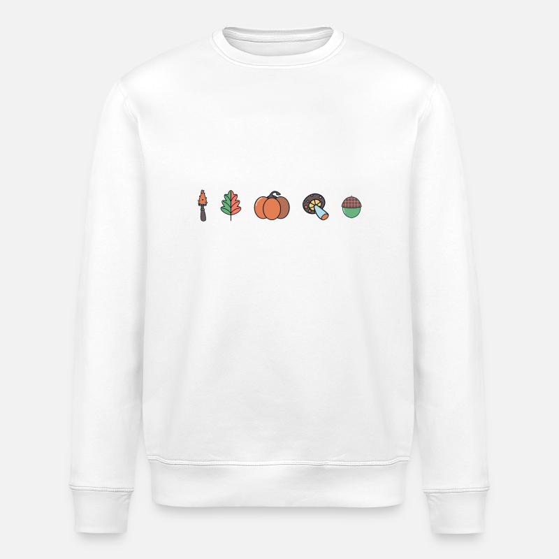 Herbstliches Design #3 - Stanley/Stella Unisex Bio-Sweatshirt ROLLER - Weiß