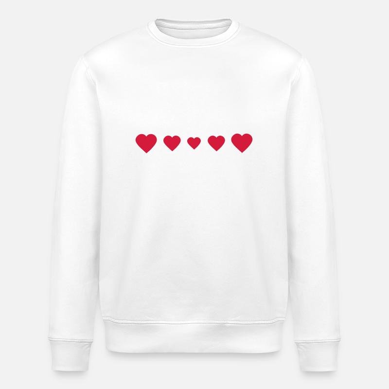 Liebe, Herz - Stanley/Stella Unisex Bio-Sweatshirt ROLLER - Weiß