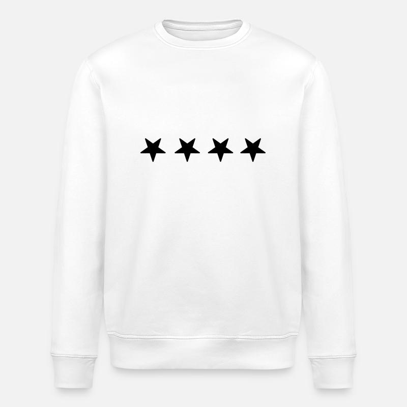4 Sterne - Stanley/Stella Unisex Bio-Sweatshirt ROLLER - Weiß