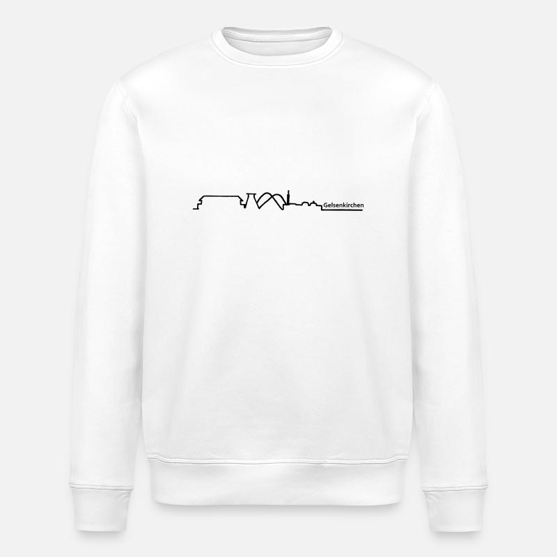 gelsenkirchen skyline - Stanley/Stella ROLLER Unisex Organic Sweatshirt - white