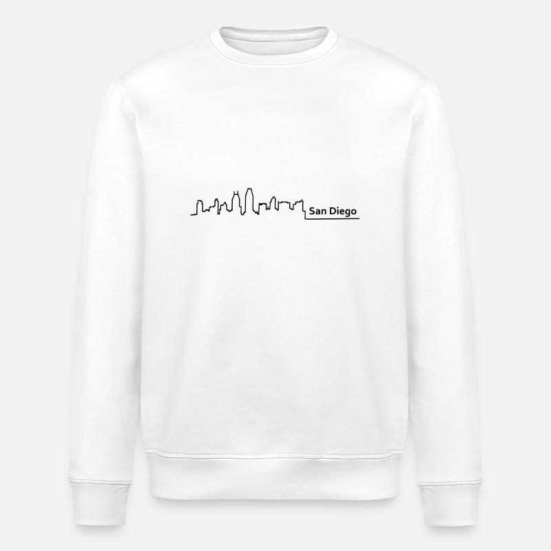 san diego skyline - Stanley/Stella Unisex Bio-Sweatshirt ROLLER - Weiß