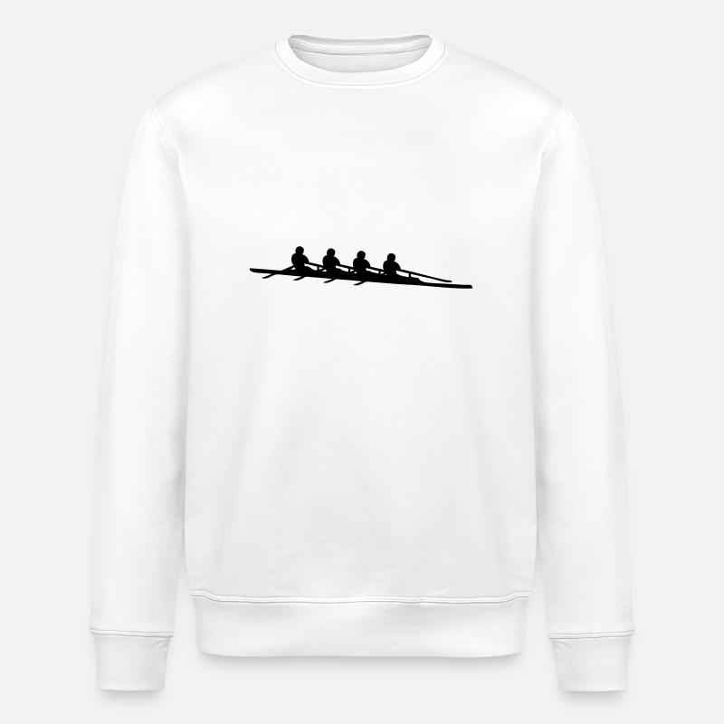 rowing boat 4 Quad scull - Stanley/Stella ROLLER Unisex Organic Sweatshirt - white