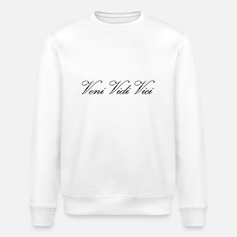 Veni Vidi Vici Calli Text - Stanley/Stella Unisex Bio-Sweatshirt ROLLER - Weiß