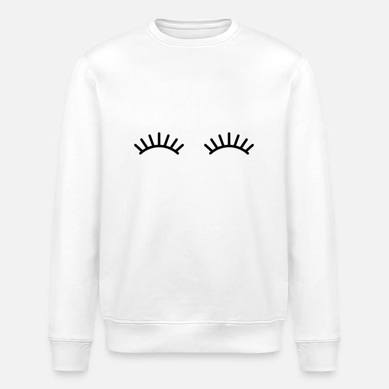 Wimpern - Stanley/Stella Unisex Bio-Sweatshirt ROLLER - Weiß