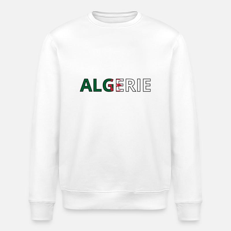 Drapeau Algérie - Sweat bio ROLLER Stanley/Stella Unisexe - blanc