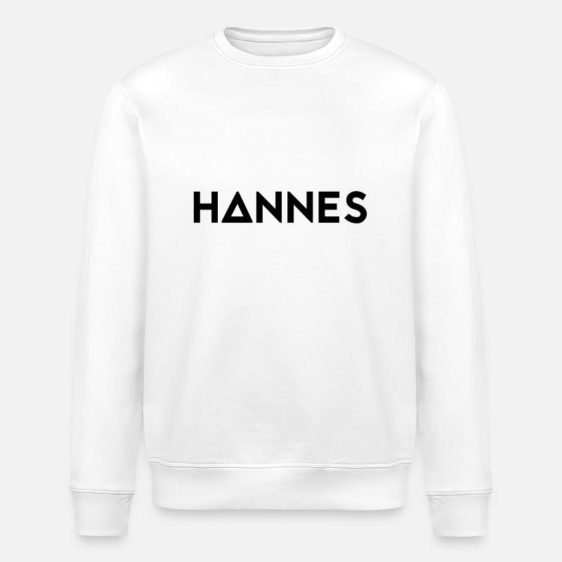 Prénom Hannes - Sweat bio ROLLER Stanley/Stella Unisexe - blanc