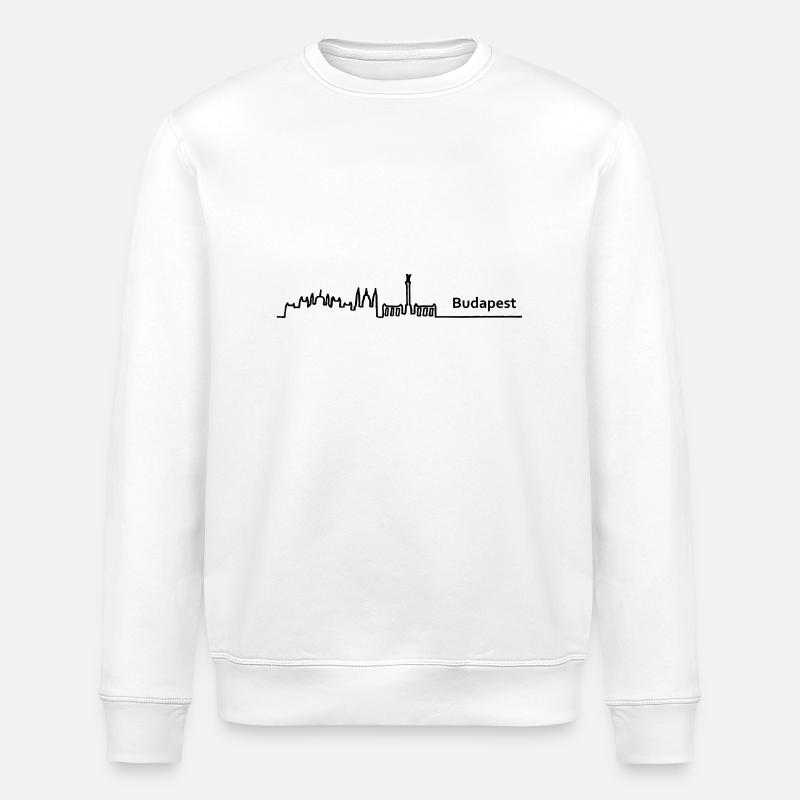 budapest horizon - Sweat bio ROLLER Stanley/Stella Unisexe - blanc