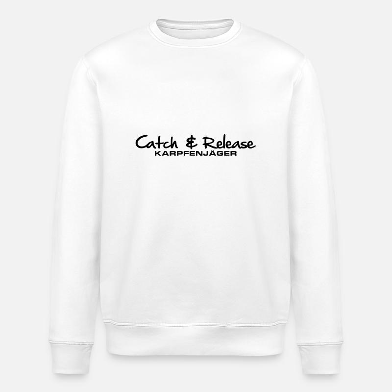C & R carp hunter - Stanley/Stella ROLLER Unisex Organic Sweatshirt - white