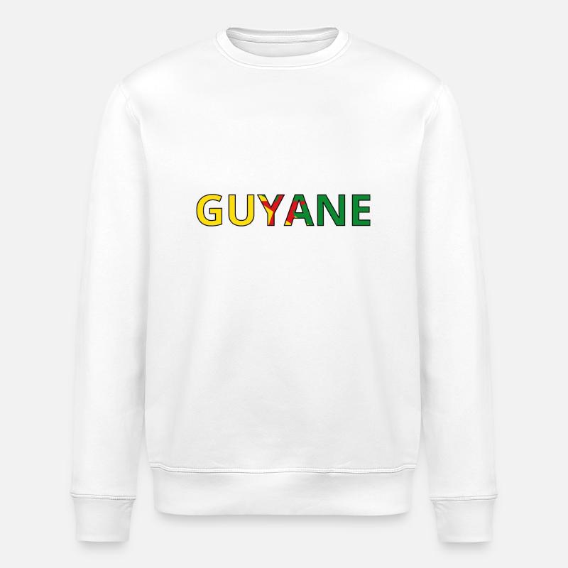 Drapeau Guyane - Sweat bio ROLLER Stanley/Stella Unisexe - blanc