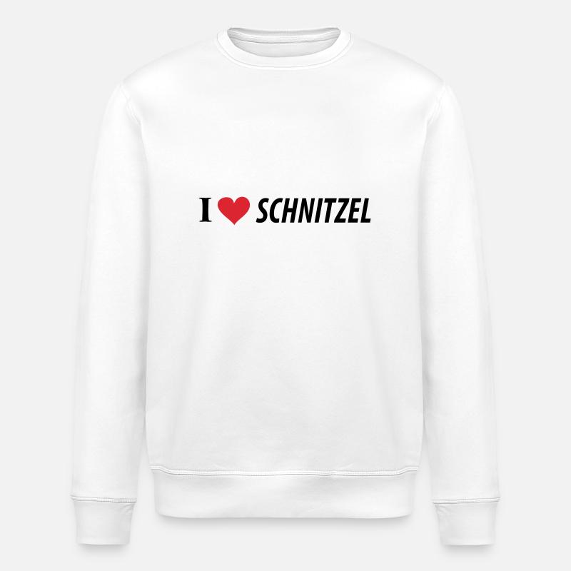I Love Schnitzel - Stanley/Stella ROLLER Unisex Organic Sweatshirt - white