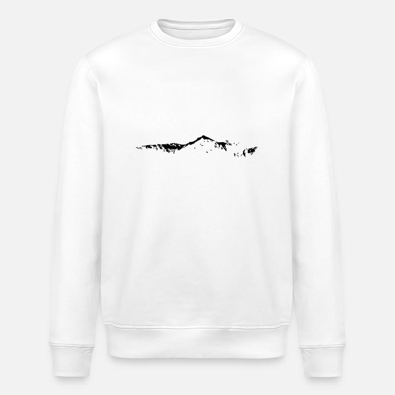 Swiss Mountain Skyline - Stanley/Stella Unisex Bio-Sweatshirt ROLLER - Weiß