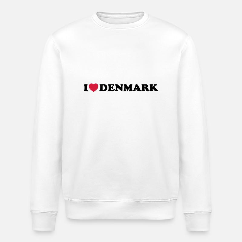 I love Denmark - Sweat bio ROLLER Stanley/Stella Unisexe - blanc