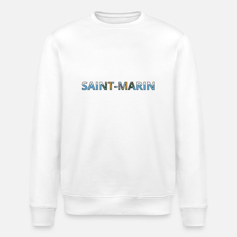 Drapeau Saint-Marin - Sweat bio ROLLER Stanley/Stella Unisexe - blanc