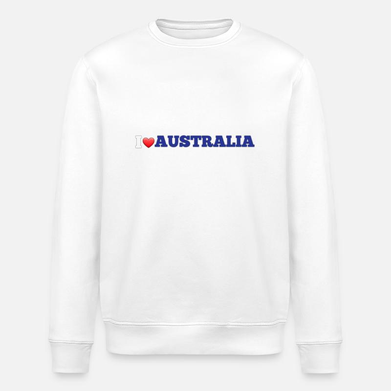 Ich liebe Australien - Stanley/Stella Unisex Bio-Sweatshirt ROLLER - Weiß