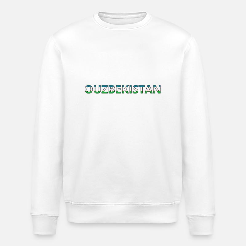 Drapeau Ouzbékistan - Sweat bio ROLLER Stanley/Stella Unisexe - blanc