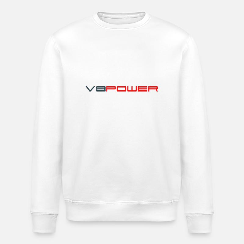 v8power - Stanley/Stella Unisex Bio-Sweatshirt ROLLER - Weiß