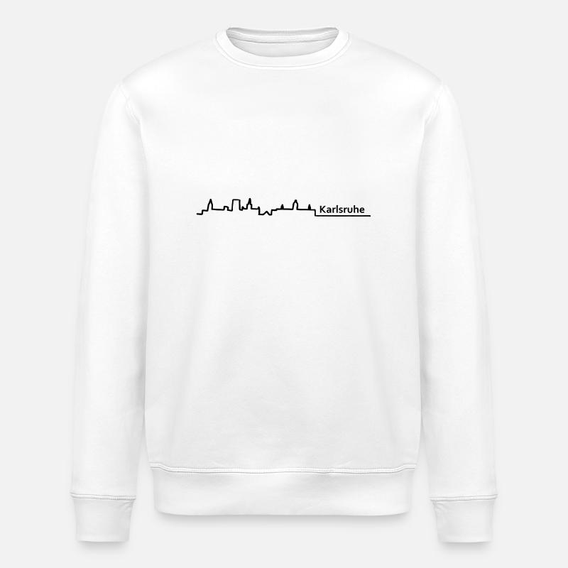 Karlsruhe skyline - Stanley/Stella Unisex Bio-Sweatshirt ROLLER - Weiß