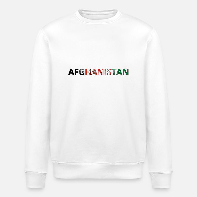 Flagge von Afghanistan - Stanley/Stella Unisex Bio-Sweatshirt ROLLER - Weiß