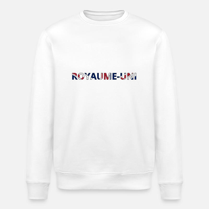 Flag United Kingdom - Stanley/Stella ROLLER Unisex Organic Sweatshirt - white